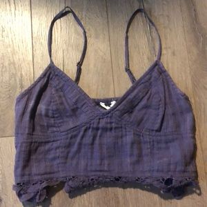 Purple crop top